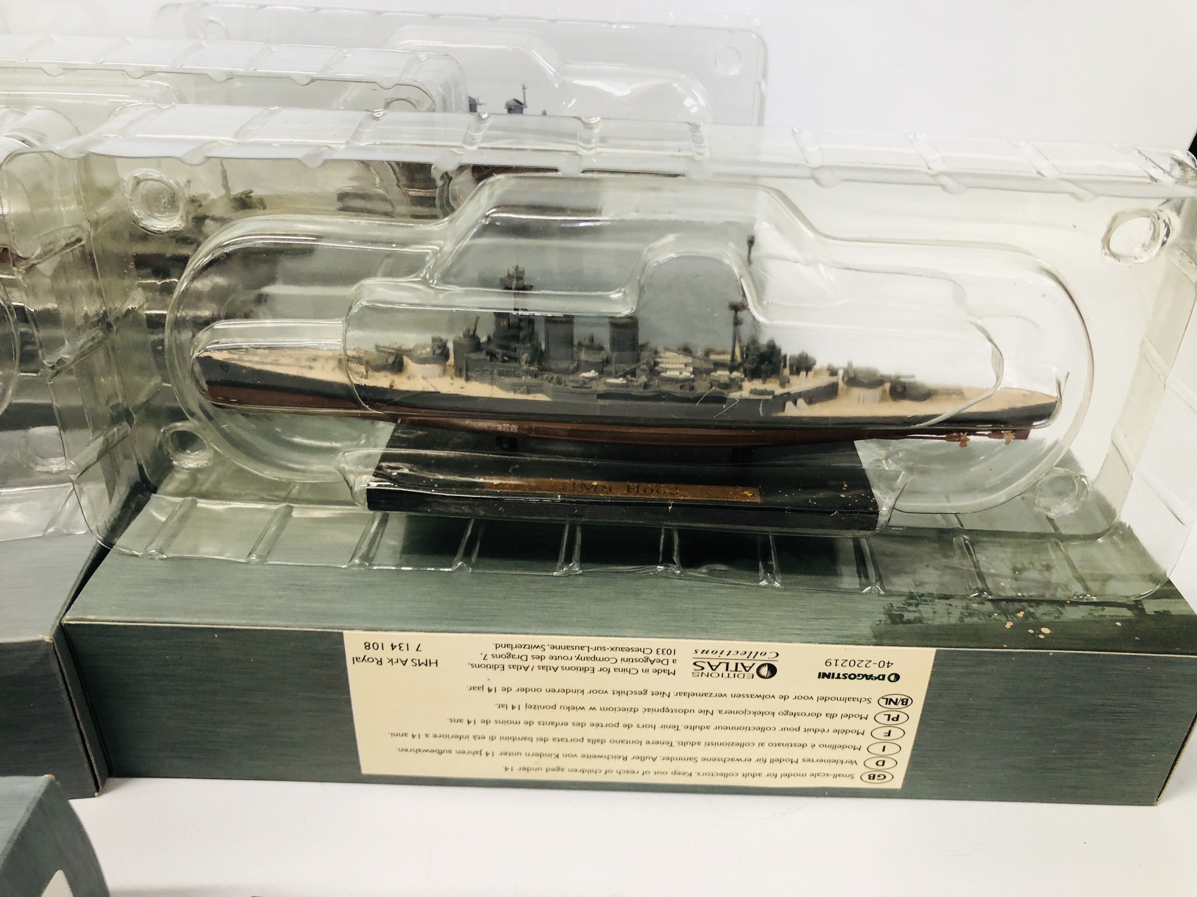 8 X ATLAS EDITIONS BOXED MODEL WARSHIPS. - Image 3 of 9