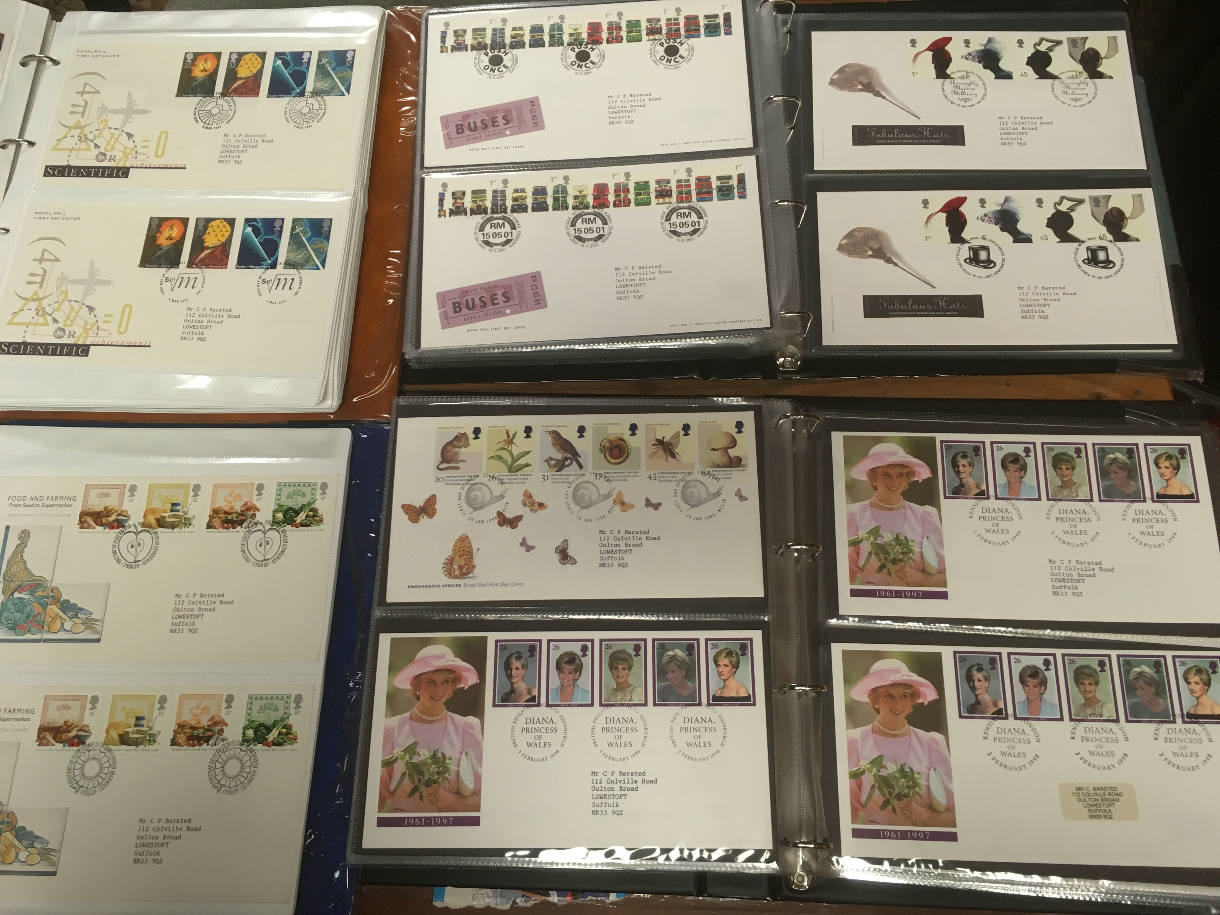BOX WITH GB FIRST DAY COVERS COLLECTION IN FIVE ALBUMS, 1987-2001, - Image 3 of 5