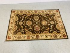 NAURISON LIVING TREASURES COLLECTION BROWN / BEIGE PATTERNED RUG 106 X 168CM.