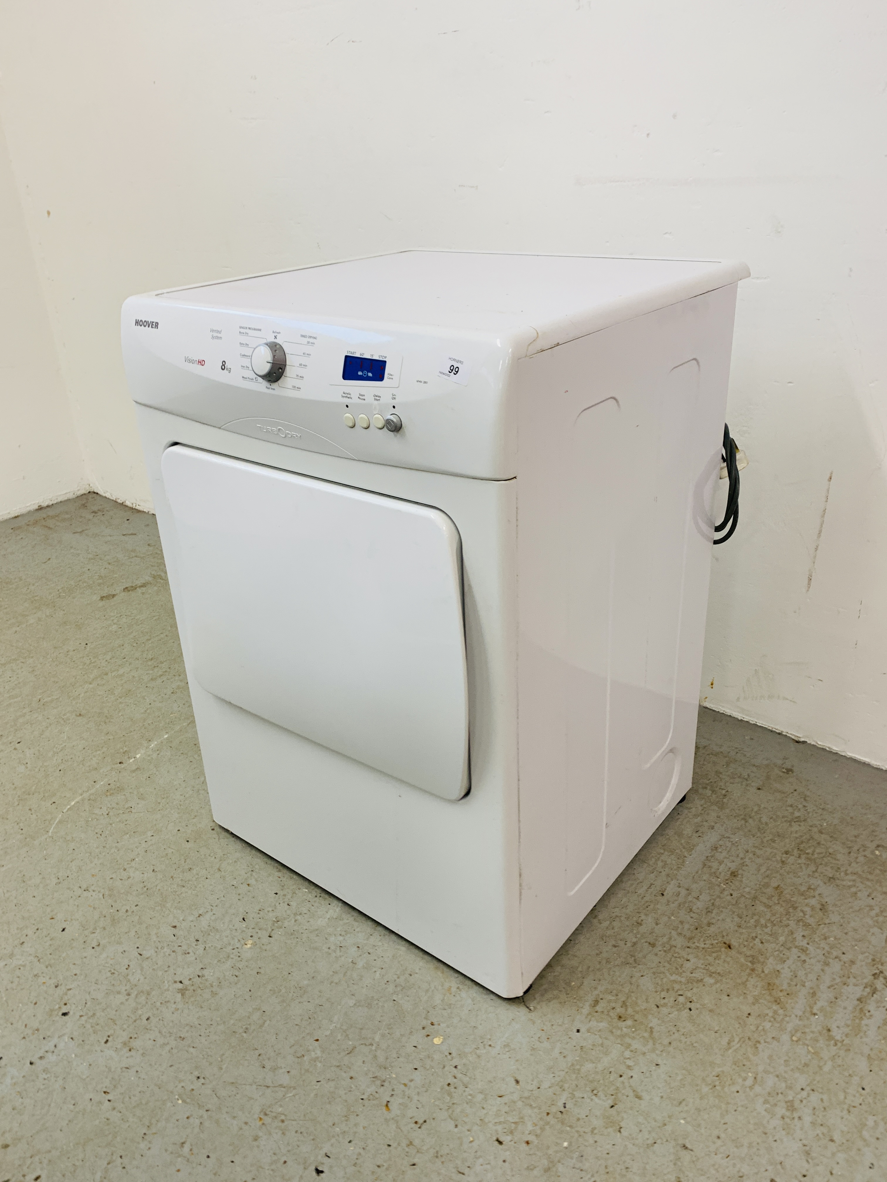 A HOOVER VISION HD 8 KG TUMBLE DRYER - SOLD AS SEEN. - Image 2 of 6
