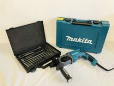 MAKITA SDS ROTARY HAMMER DRILL MODEL HR2470 CASED WITH INSTRUCTIONS (APPEARS UNUSED) PLUS A CASED