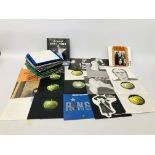 CASE CONTAINING APPROX 60 SINGLES RECORDS RELATING TO JOHN LENON, THE BEATLES,