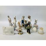 COLLECTION OF NAO AND LEANADO AND ROYAL OSBOURNE/ROYAL ALBERT FIGURINES, BELLS, ETC.