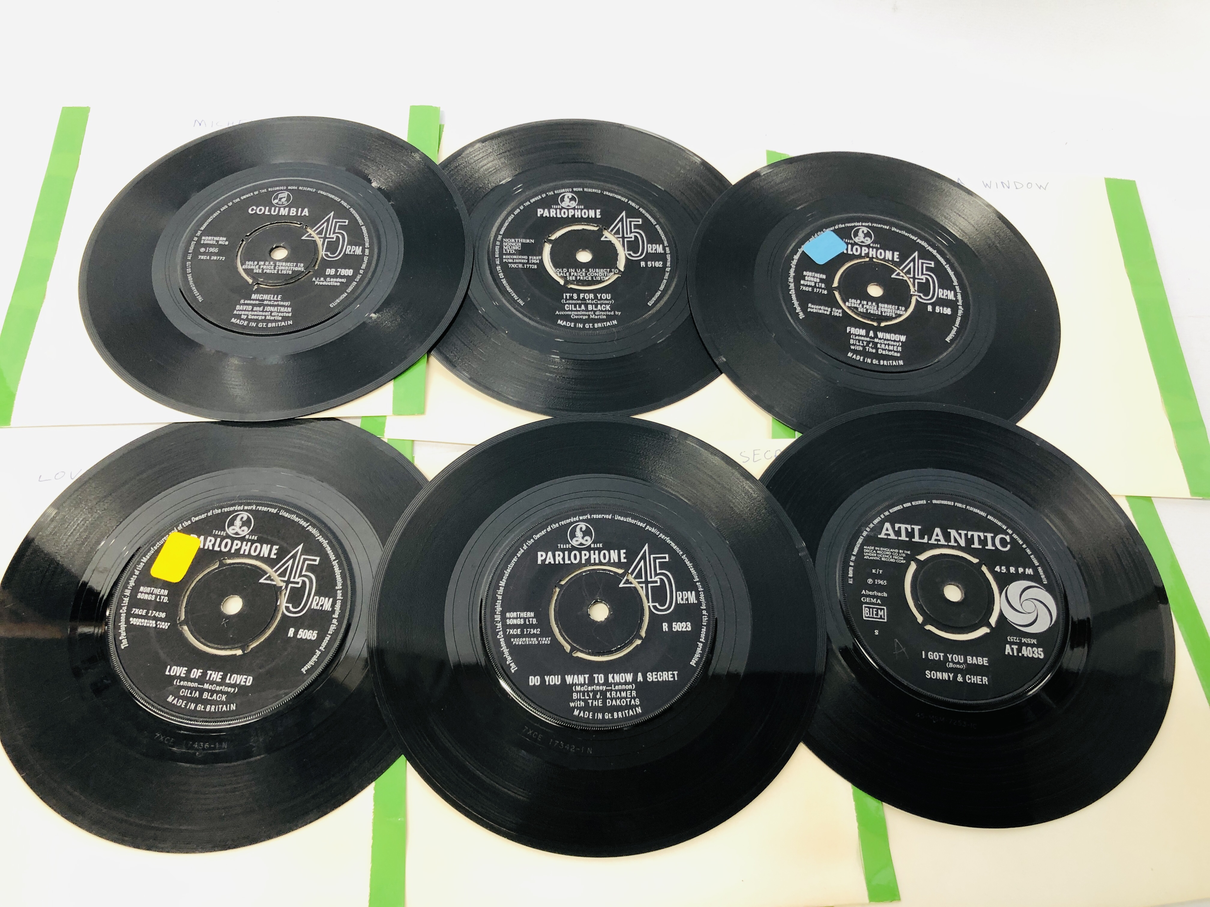 CASE CONTAINING APPROX 60 SINGLES RECORDS RELATING TO THE BEATLES AND PAUL McCARTNEY TO INCLUDE - Image 10 of 11