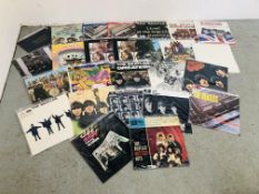 CASE CONTAINING APPROX 26 RECORD ALBUMS "THE BEATLES" RELATED TO INCLUDE RARITIES, ROCK AND ROLL,