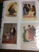 BINDER WITH A COLLECTION OF EARLY TO MODERN COMIC POSTCARDS, McGILL,