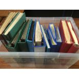 LARGE TUB STAMP COLLECTIONS IN THIRTEEN ALBUMS, USA, GB, GERMANY ETC.