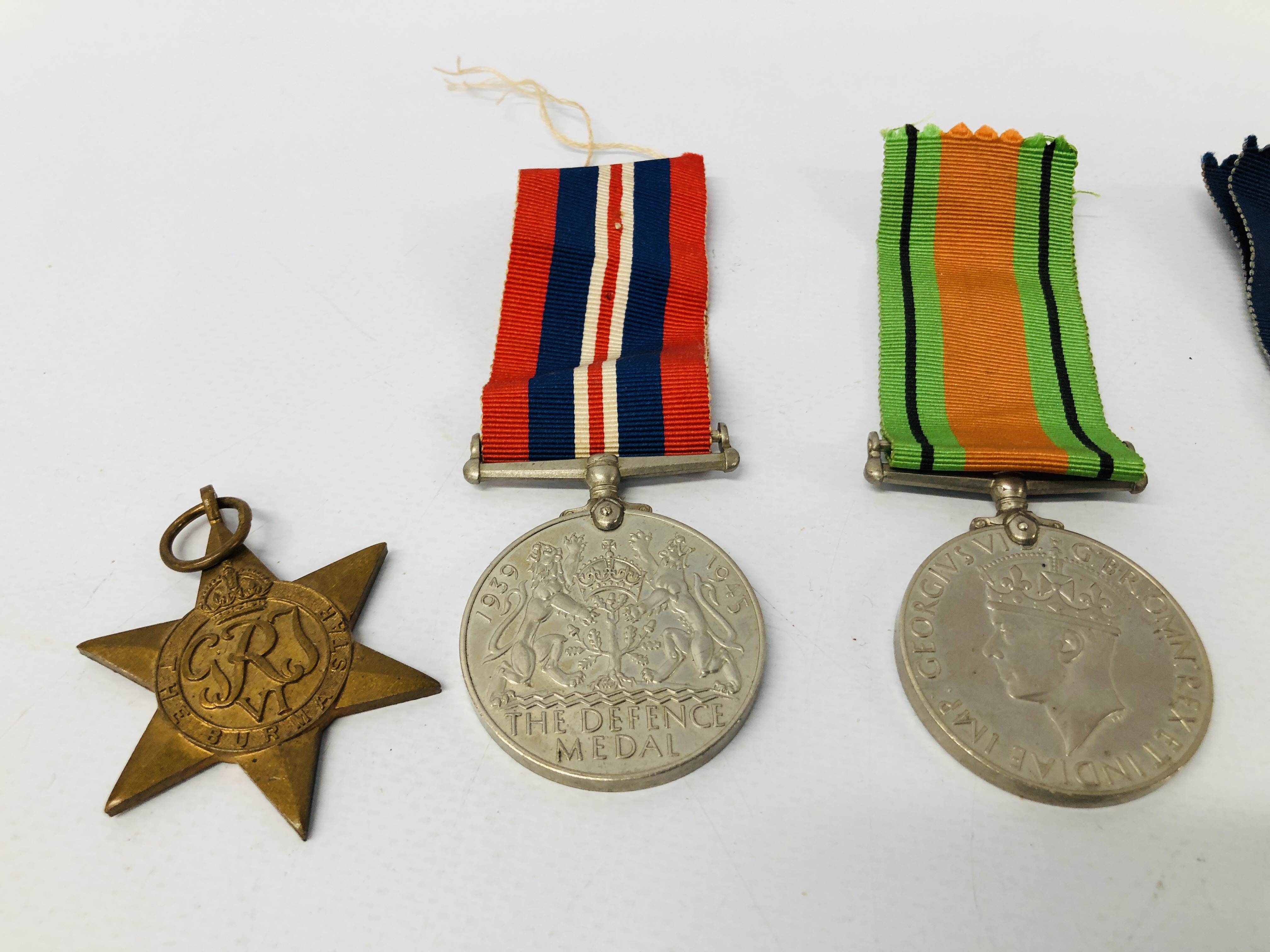 TWO WWII MEDALS, TWO WWII DEFENCE MEDALS, TWO 39-45 STARS, AN AFRICA STAR AND A BURMA STAR, - Image 2 of 7