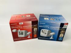 2 X WOOLWORTHS SECURITY MONITOR SETS (BOXED AS NEW) - SOLD AS SEEN.