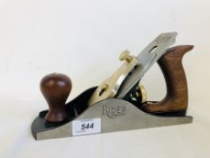 AXMINSTER TOOLS RIDER SMOOTHING CARPENTRY PLANE (AS NEW).