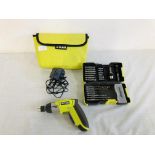 RYOBI LITHIUM 4V CORDLESS DRILL DRIVER WITH CHARGER AND CARRY CASE PLUS RYOBI CASED DRILL AND