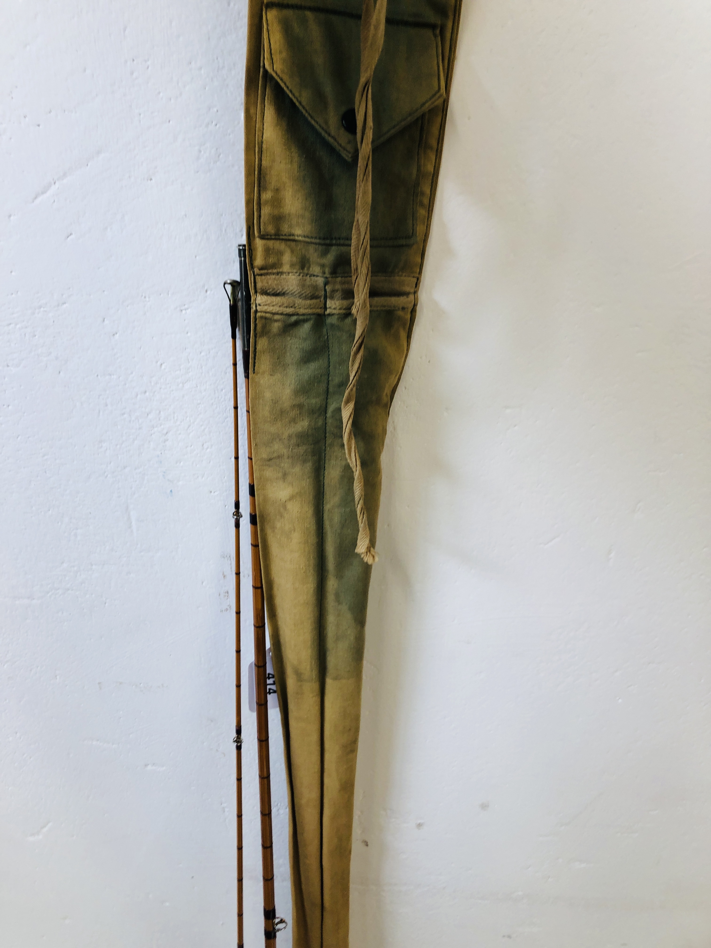A HARDY "THE PERFECTION" TWO PIECE SPLIT CANE FISHING ROD IN BAG - Image 8 of 9