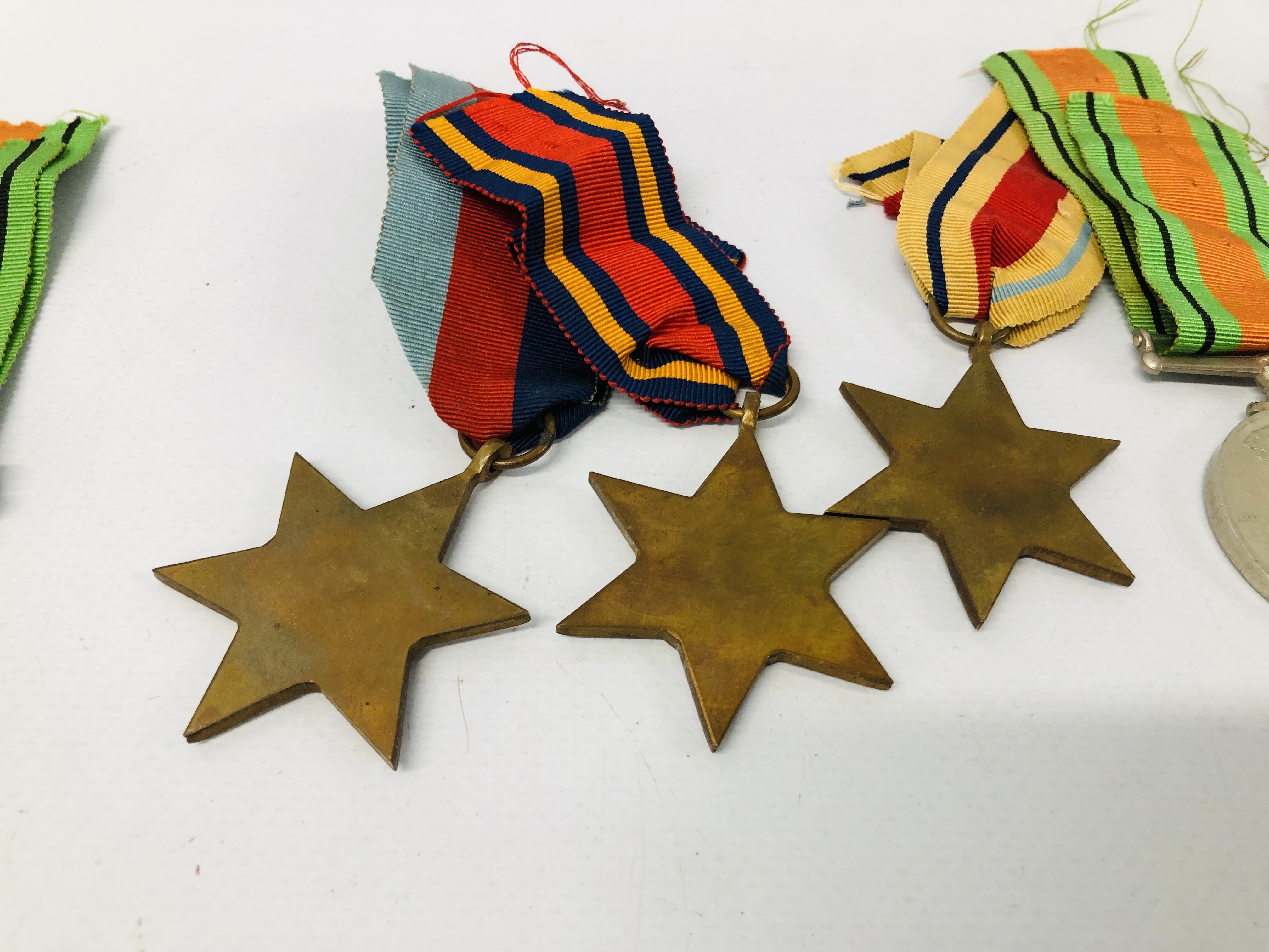 TWO WWII MEDALS, TWO WWII DEFENCE MEDALS, TWO 39-45 STARS, AN AFRICA STAR AND A BURMA STAR, - Image 6 of 7