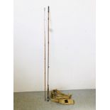 A HARDY "THE PERFECTION" TWO PIECE SPLIT CANE FISHING ROD IN BAG