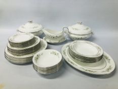 A 35 PIECE SIX PLACE SETTING OF WEDGWOOD WESTBURY BONE CHINA TABLE WARE.