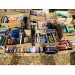19 X BOXES OF ASSORTED BOOKS TO INCLUDE HISTORY, NOVELS, PENGUIN, FICTION ETC.