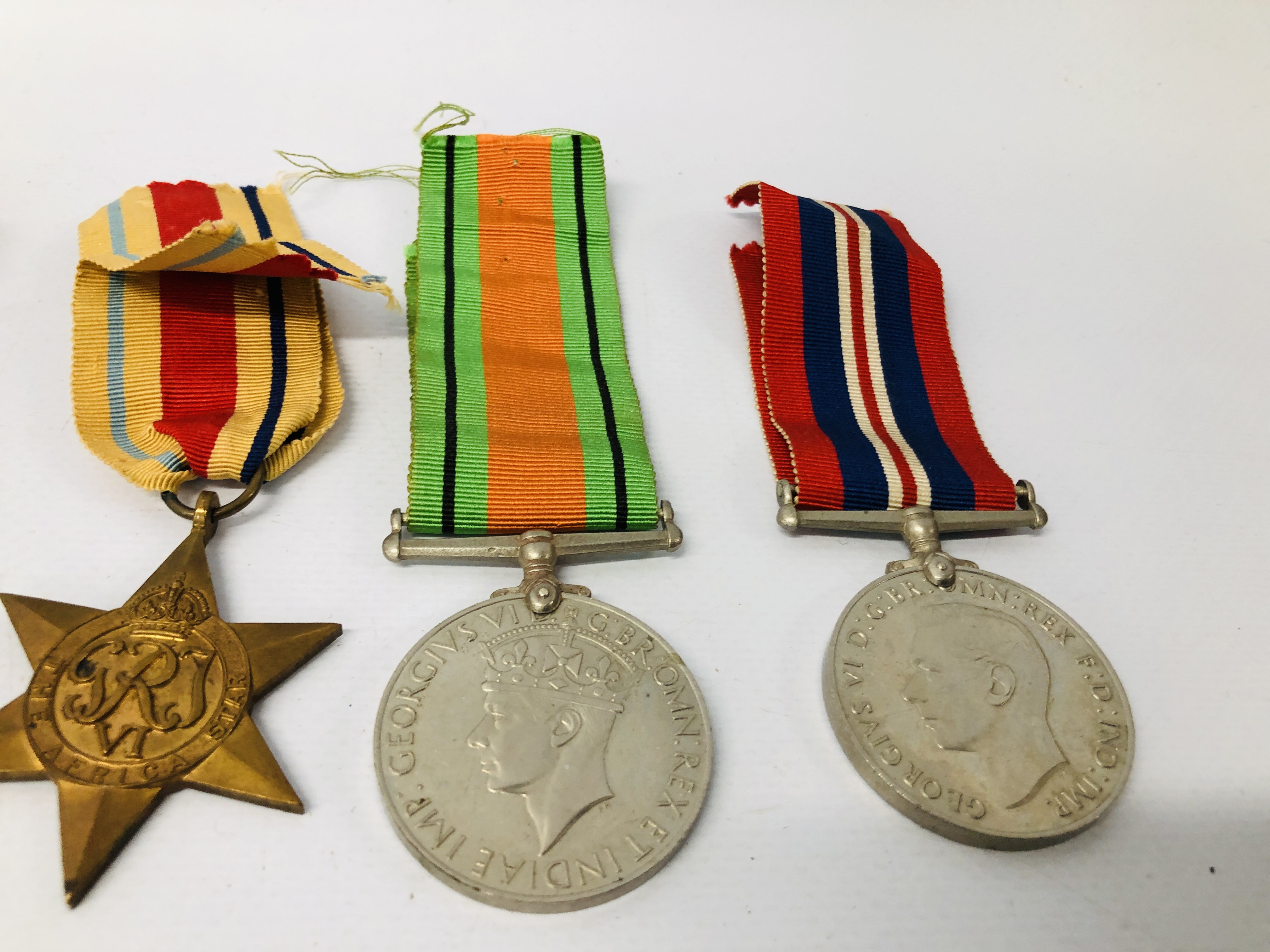 TWO WWII MEDALS, TWO WWII DEFENCE MEDALS, TWO 39-45 STARS, AN AFRICA STAR AND A BURMA STAR, - Image 4 of 7