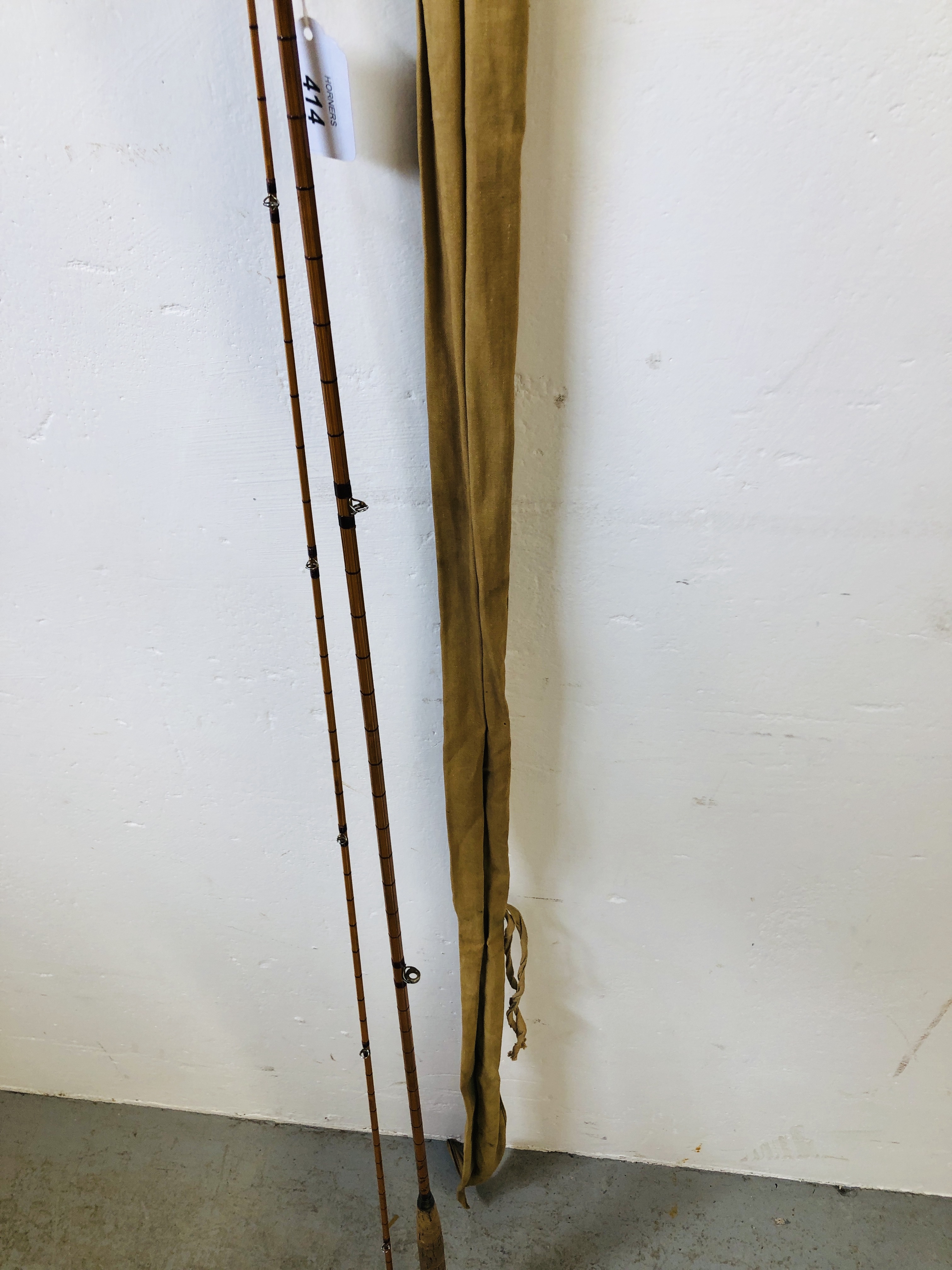 A HARDY "THE PERFECTION" TWO PIECE SPLIT CANE FISHING ROD IN BAG - Image 9 of 9