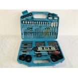 A CASED MAKITA ACCESSORY TOOL KIT.