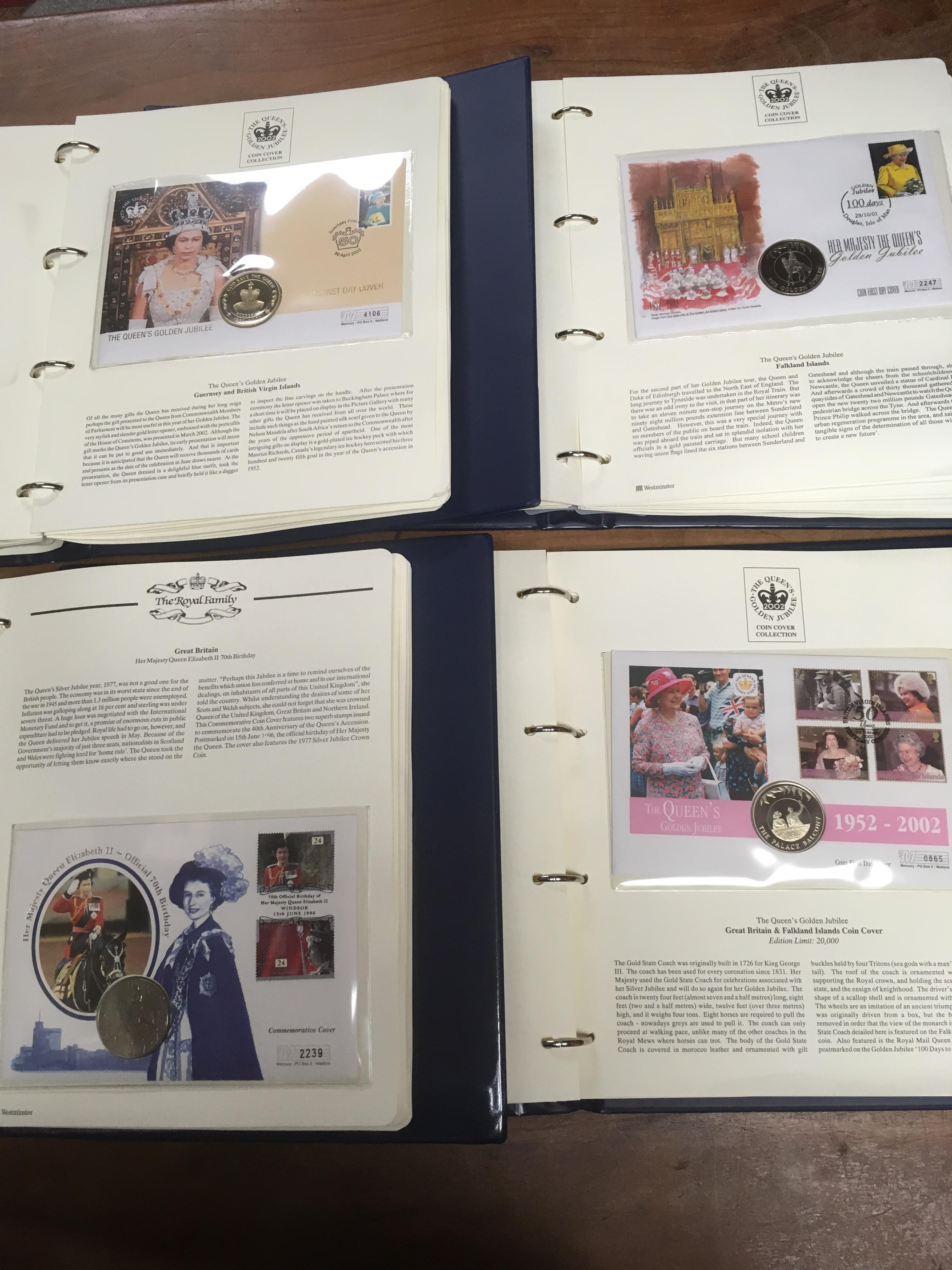 ELEVEN ALBUMS OF ROYAL FAMILY WESTMINSTER COLLECTIONS, 2002 GOLDEN JUBILEE, WITH APPROX. - Image 3 of 3