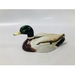 BESWICK MALLARD APPROVED BY PETER SCOTT.