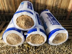 4 X ROLLS KNAUF 100MM ACOUSTIC INSULATION.