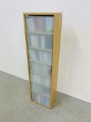 A MODERN MEDIA STORAGE CABINET CONTAINING EXTENSIVE COLLECTION OF CLASSICAL AND EASY LISTENING CD'S