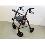 DAYS FOUR WHEEL BRAKED FOLDING WALKING AID.