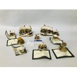 9 X ASSORTED BOXED LILLIPUT LANE COTTAGES