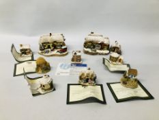 9 X ASSORTED BOXED LILLIPUT LANE COTTAGES