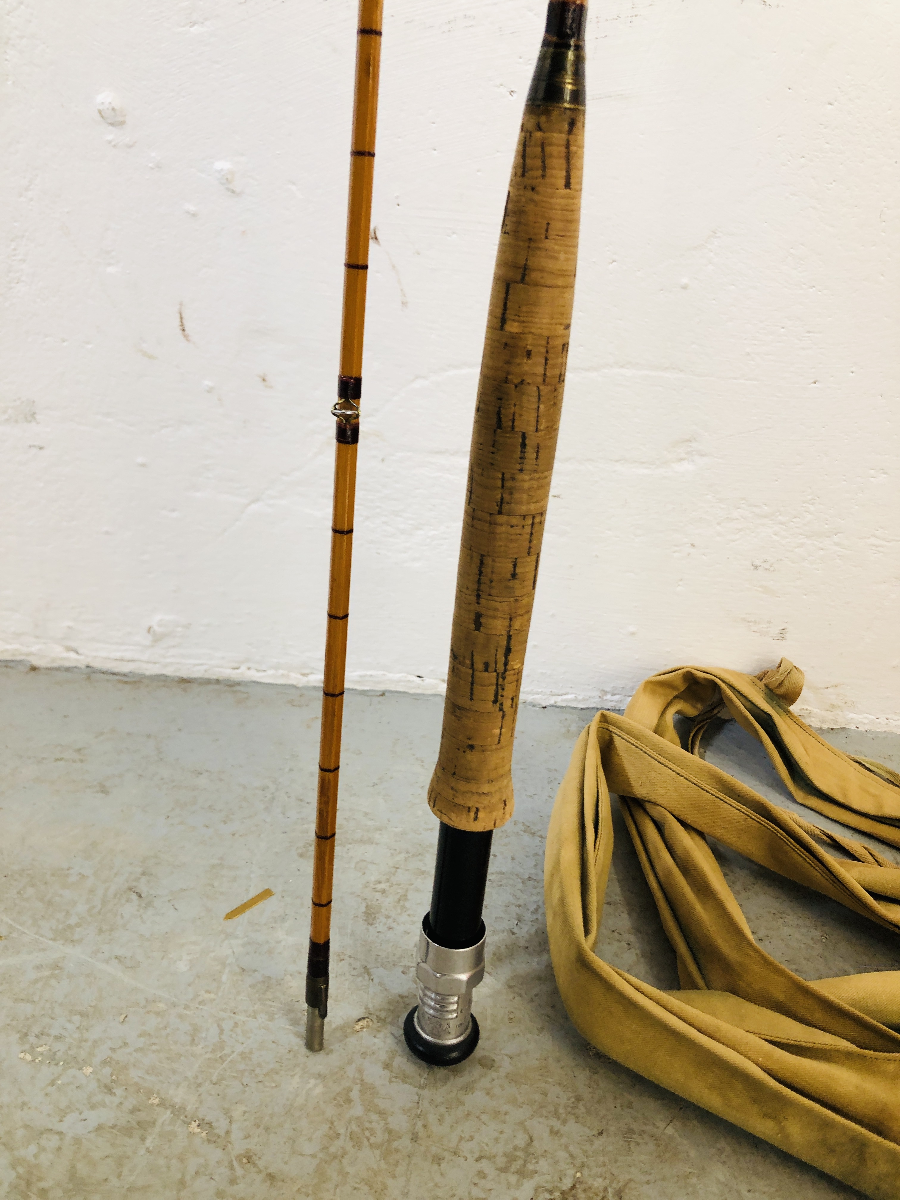A HARDY "THE PERFECTION" TWO PIECE SPLIT CANE FISHING ROD IN BAG - Image 6 of 9