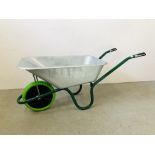 AN AS NEW HAEMMERLIN ULTIMATE 108 WHEEL BARROW FITTED WITH PUNCTURE FREE WHEEL.