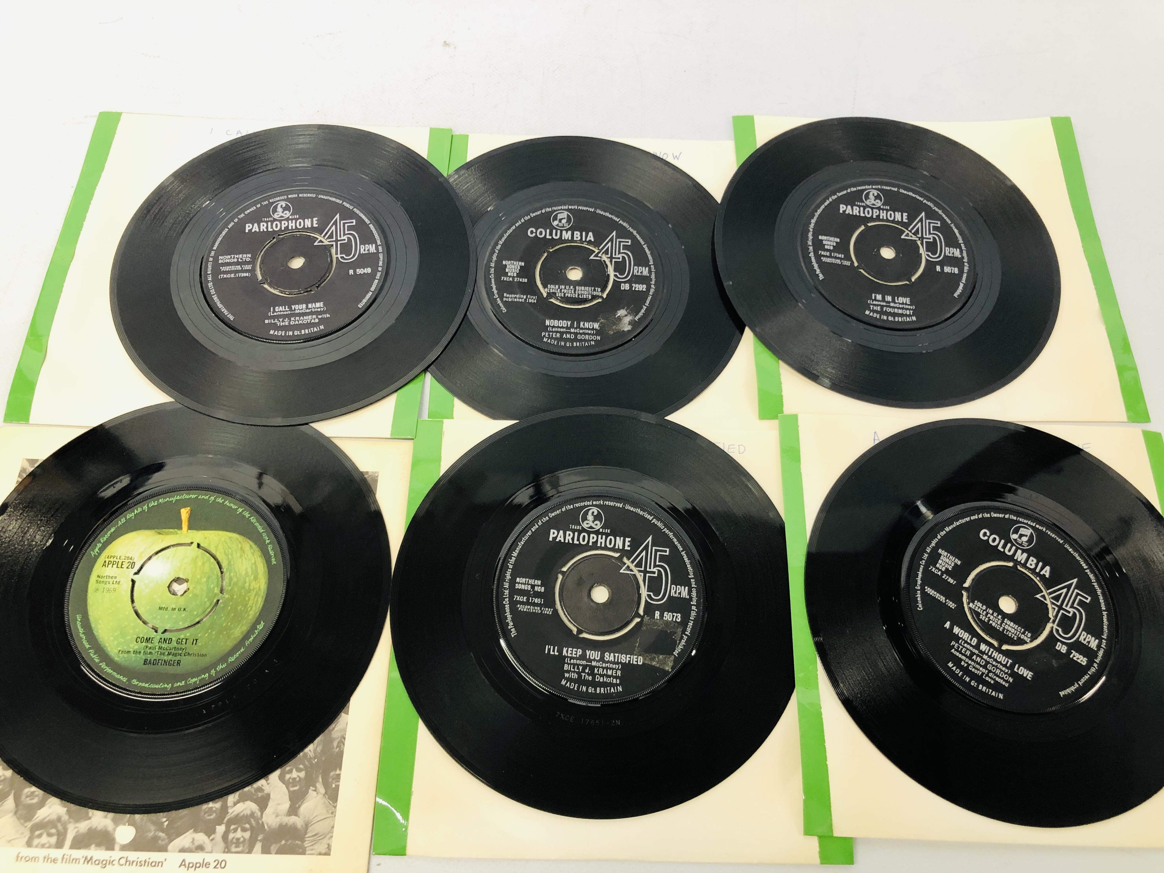 CASE CONTAINING APPROX 60 SINGLES RECORDS RELATING TO THE BEATLES AND PAUL McCARTNEY TO INCLUDE - Image 9 of 11