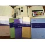BOX WITH CHANNEL ISLANDS COLLECTION IN FIVE ALBUMS, STOCKBOOK AND LOOSE,