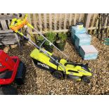 RYOBI 35L 1300 WATT COMPACT ELECTRIC LAWN MOWER - SOLD AS SEEN.