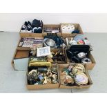 11 X BOXES OF ASSORTED HOUSEHOLD SUNDRIES AND CLOTHING TO INCLUDE CD'S AND DVD'S,