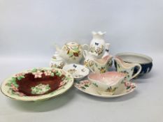 6 PIECES OF "MALING" CHINA TO INCLUDE A TEAPOT,