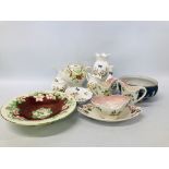 6 PIECES OF "MALING" CHINA TO INCLUDE A TEAPOT,