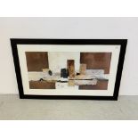 LARGE FRAMED ABSTRACT PRINT VAN DER WERF