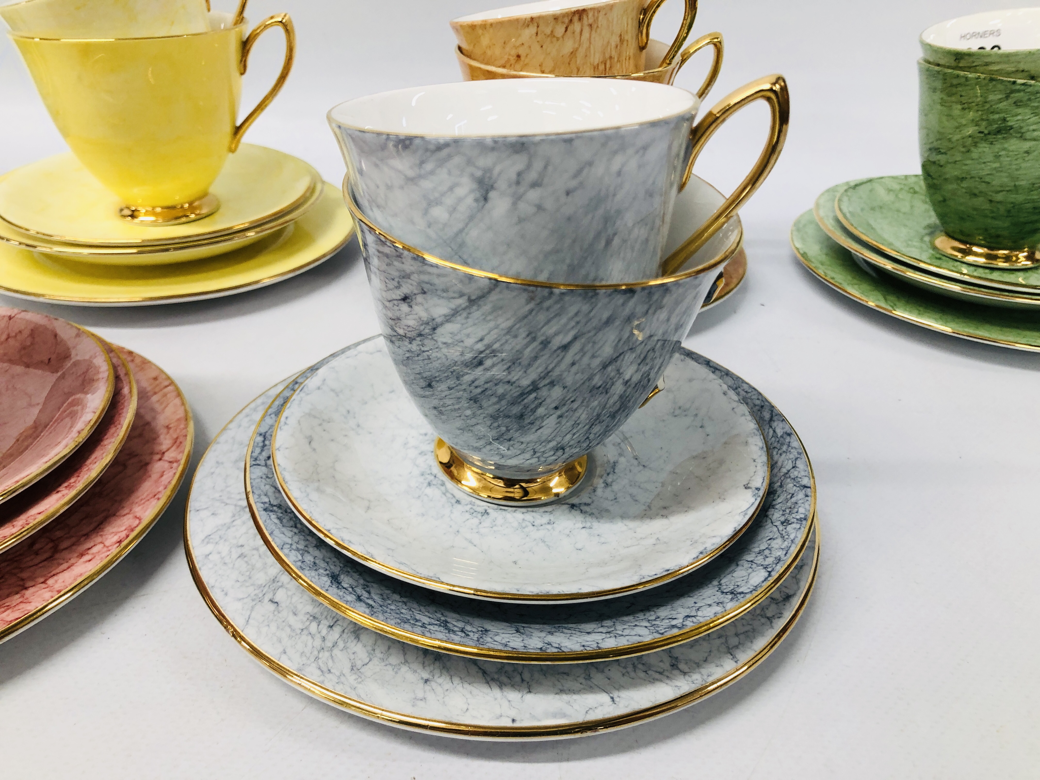 COLLECTION OF ROYAL ALBERT GOSSAMER CUPS AND SAUCERS (APPROC. - Image 3 of 7