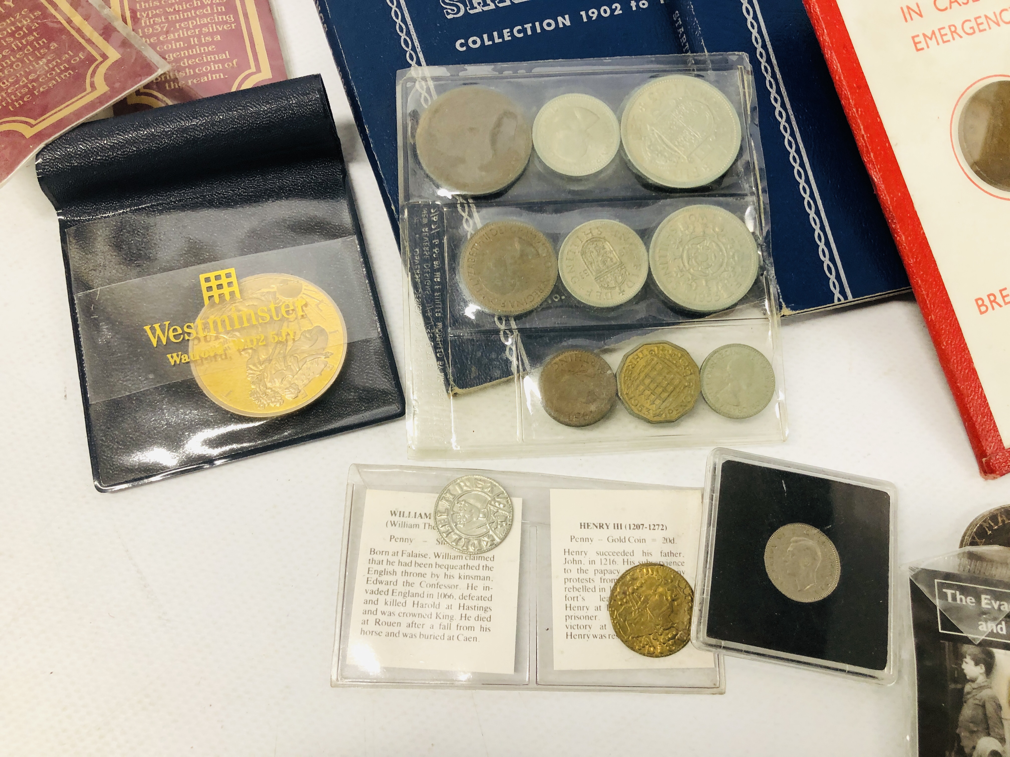 BASKET OF 24 WHITMAN COIN FOLDER ALONG WITH VARIOUS OTHER COINAGE SOME SET, ETC. - Image 2 of 16