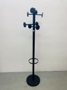 DESIGNER BLACK METAL COAT STAND.