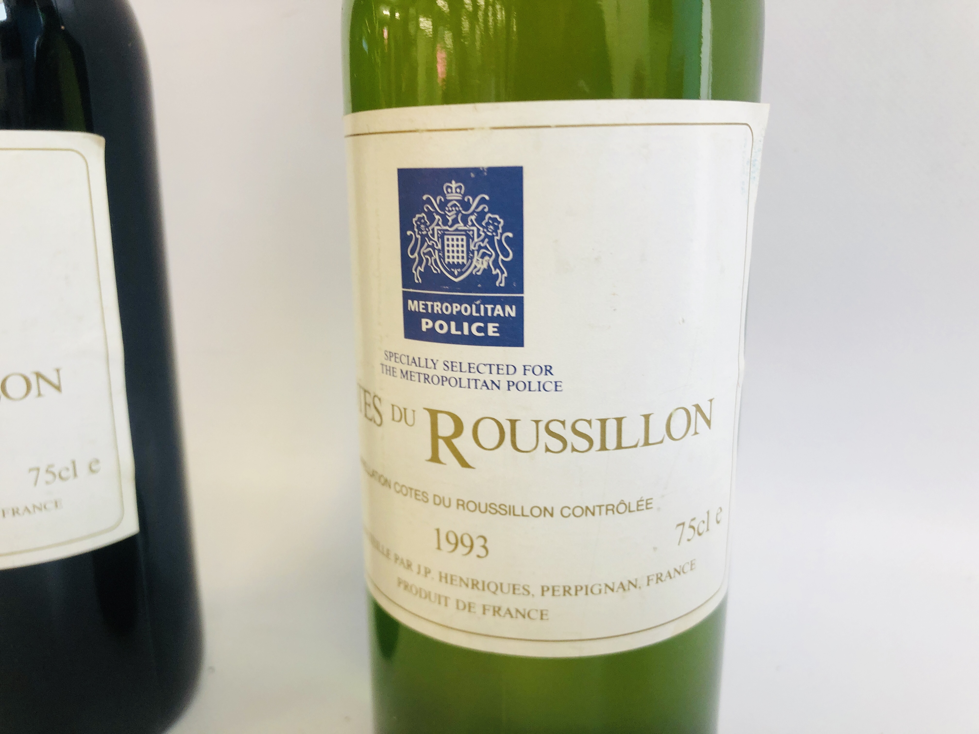 2 X BOTTLES OF 1993 COTES DU ROUSSILLON WINE (ONE RED, - Image 3 of 7