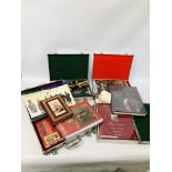 SIX HARDBACK MILITARY REFERENCE BOOKS IN PROTECTIVE HARD CASES TO INCLUDE PAUL SANDERS UNIFORMS &