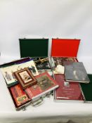 SIX HARDBACK MILITARY REFERENCE BOOKS IN PROTECTIVE HARD CASES TO INCLUDE PAUL SANDERS UNIFORMS &