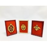 3 X RUSSIAN IMPERIAL MILITARY BADGES - WE CANNOT GUARANTEE THE ORIGINALITY OF THESE ITEMS,