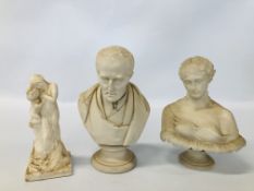 TWO PARIAN BUSTS TO INCLUDE JOSH PITTS .