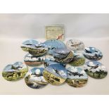 12 X ROYAL DOULTON LIMITED EDITION COLLECTORS PLATES "HEROES OF THE SKY",