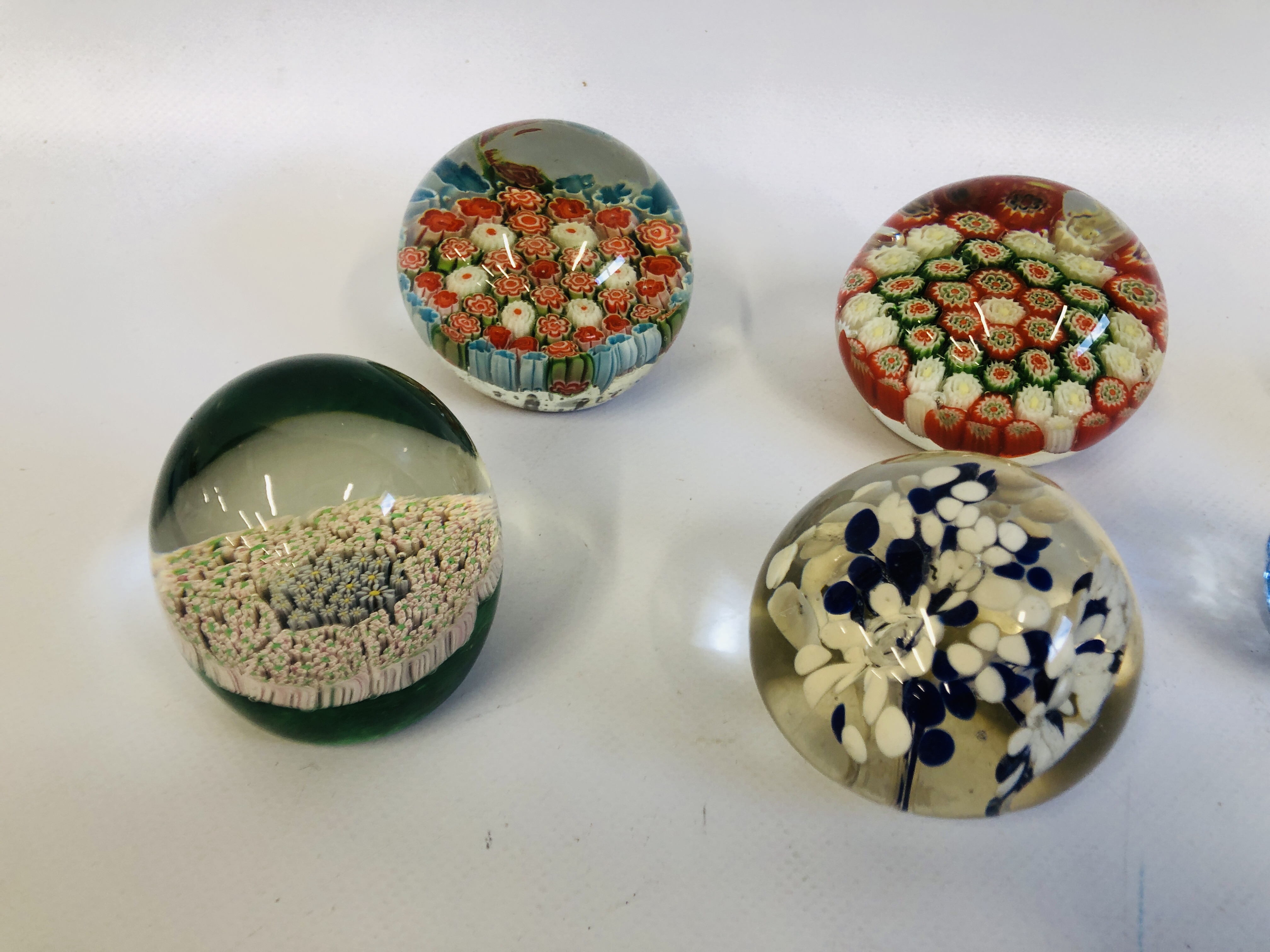 6 X ART GLASS PAPERWEIGHTS TO INCLUDE MILLEFIORI, ETC. - Image 2 of 4