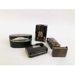 COLLECTION OF VINTAGE TORTOISESHELL TRINKET BOXES (3),